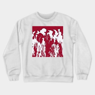 Red and White Coral Abstract Crewneck Sweatshirt